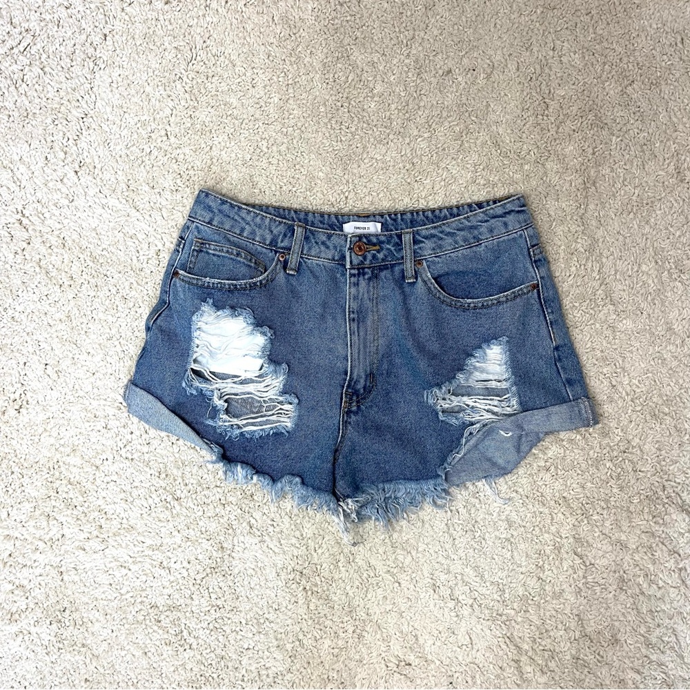 Forever 21 Distressed Denim Shorts